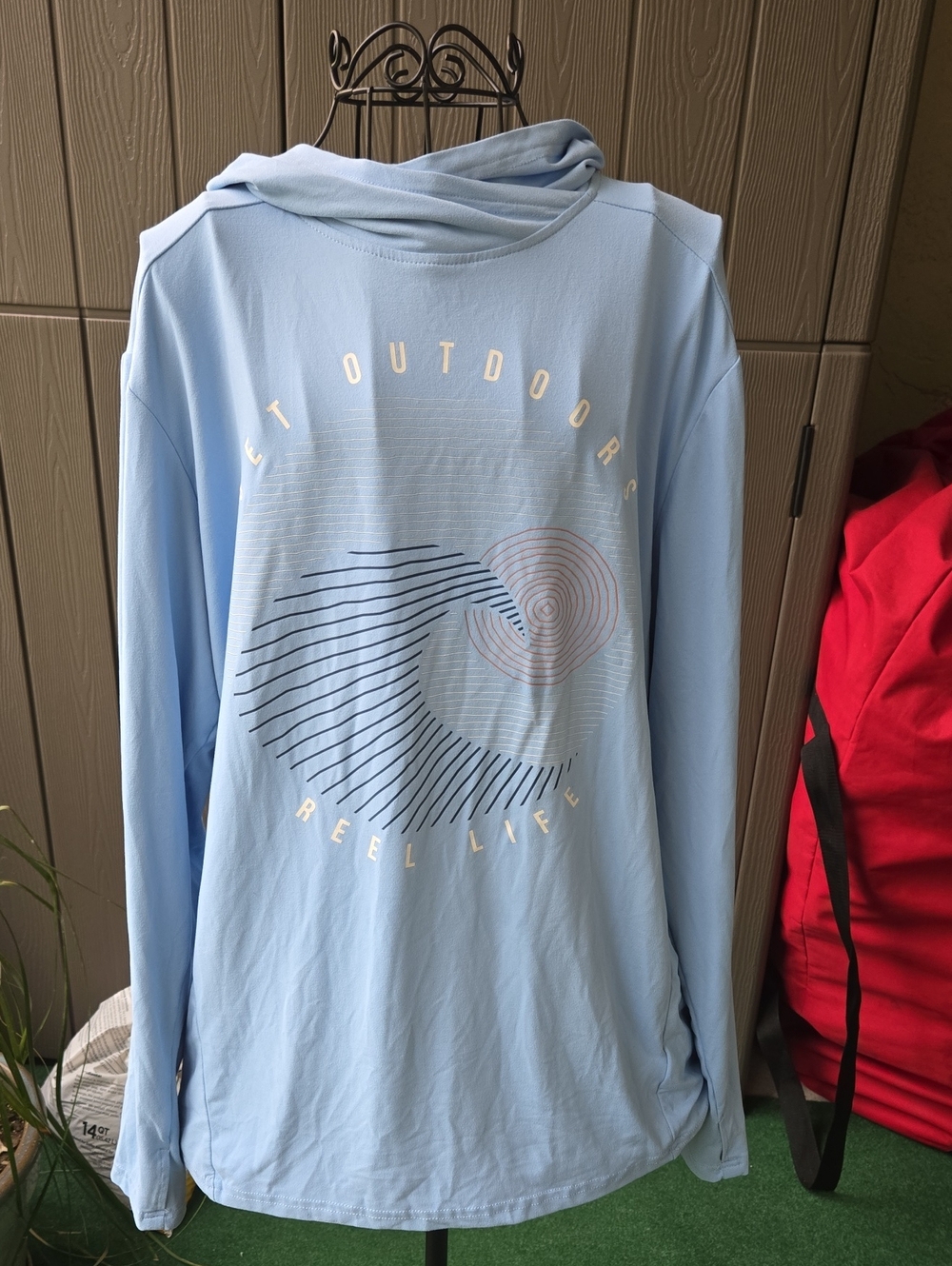 Reel Life Outdoor Graphic Hoodie Shirt